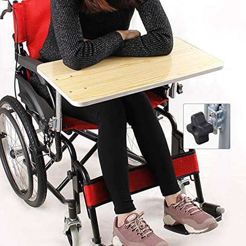 Отстранлив сад за инвалидска количка од дрва, одводна дрвена инвалидска табела со додатоци за додатоци за додатоци за јадење и пишување