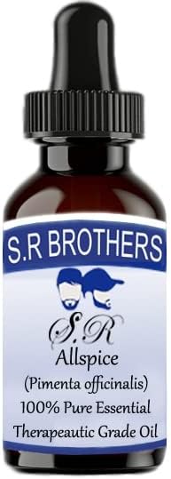 S.R браќа AllSpice чисто и природно есенцијално масло со капки со капнување 30 ml