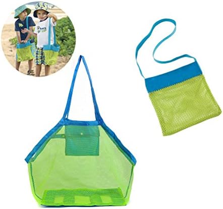 Стобок 2 парчиња Торба За Торби За Плажа За Семејство На Плажа Децата Играат Играчки Организатор За Играчки Складирање Торба За Преклопување -