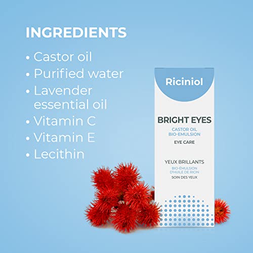 Ричиниол светли очи - емулзија на рицинусово масло збогатена со есенцијално масло од витамини Ц, Е и лаванда. Нега на кожата околу