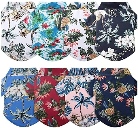 Лето домашно милениче печатено облека за кучиња цветни плажа кошула јакни кучиња палто кученце костум мачка пролетна облека миленичиња облека облеки