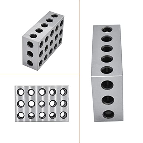 Kimllier 1Pair 2-4-6 блока 23 дупки со погодна пар за зацврстување на челична прецизност одговара за машина за мелење