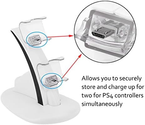 PS4 Контролер Станица За Полнење - 2 LED МИКРО USB Рачка Брзо Полнење Приклучок Станица Стојат Полнач