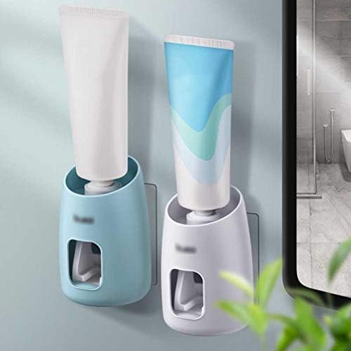 Wallид-монтиран Squeezer ABS Автоматски стискач на паста за заби, одвојлив за чистење, може да се обеси, се користи во бања, кујна,