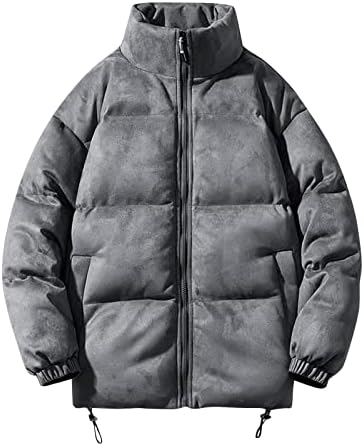 Hxhyqkp mens зимски палта, домашна облека со долг ракав мантил нови години плус палто со тесна лесна врата на вратот