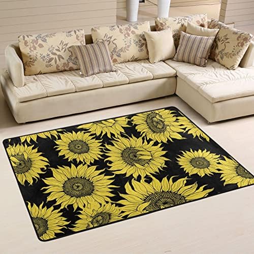 Големи меки килими прилично жолти сончогледи расадник Племамат килим под мат