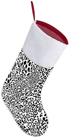 Снег леопард шема Божиќ што виси порибување симпатична санта чорап за украси за Божиќни украси украси подароци