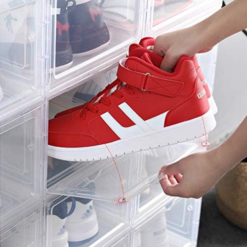 Кутии за чевли Doitool, чисти кутии за складирање на патики со магнетна капка предна покривка Пластична кошаркарска чевли за чевли
