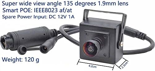2MP POE камера 1080p мини IP камера 2.1 mm Широк агол Безбедност H.265 IP камера затворен POE Надзор P2P CCTV CAM