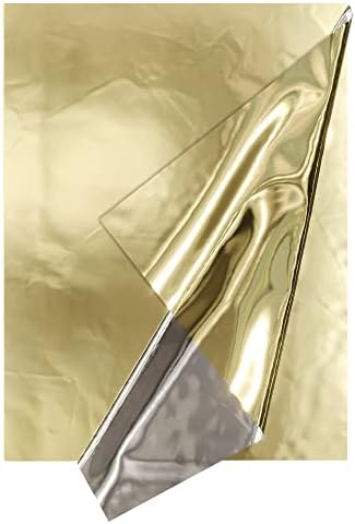Круна Дисплеј Метални Златни Фолија Листови За Подарок Завиткување 100 Листови Јас 15 Во Х 20 Во Јас Златна Фолија Листови За