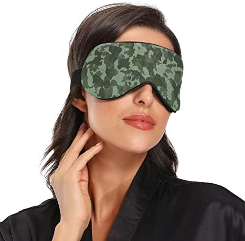Унисекс спиење за очи за очи, шумско-капаче-зелено ноќно спиење маска за удобно покритие за сенка на очите