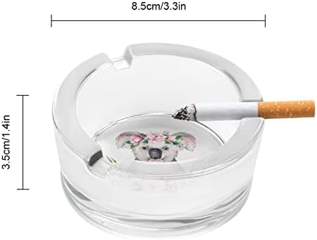 Цртан филм за акварел Коала стаклени пепелници за цигари и цигари, држач за табела за табела за табела за декорација на маса