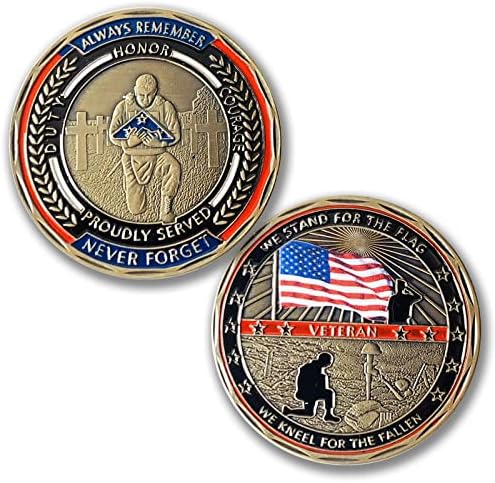 Клекнуваме за паднатиот почит на услугите за воени ветерани на персоналот, собравме монети со предизвици во воената полиција, ветерани