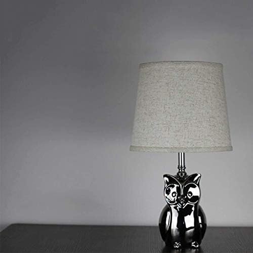 - Модна ламба за биро за модерно минималистичко животно животно, креативна керамичка дневна соба декорација светилка за кревет/сребро