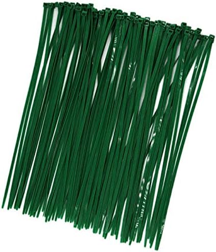 8 инчи 3мм темно зелена најлонска градина кабел Познати врски самостојно заклучување на кабелски врски со вртење на врски, кабелска вратоврска
