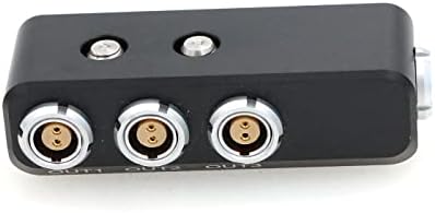 ZBLZGP 0b 2-пински женски 1 до 3 кутија за адаптер за сплитер на напојување со 1/4 -20 завртка за завртки за ARRI црвена камера Teradek smallhd