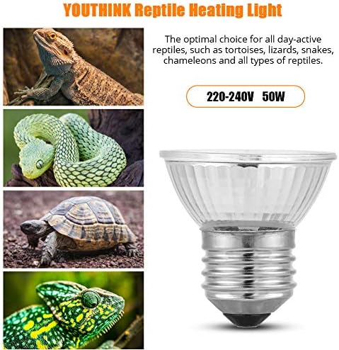 Топлинска ламба за топлинска стапала за младини, 50W UVA+UVB целосен спектар на топлинска ламба за топлинска ламба за желка