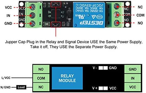 Aitrip 8 Pack 3V 1 модул за прекинувач за прекинувач на електрична енергија со OptoCoupler Opto Islate Trigger за IoT ESP8266 Одбор за