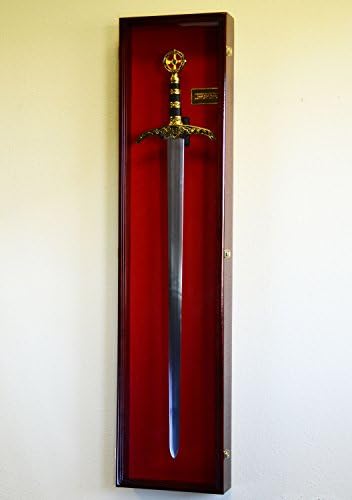 Вертикален долг меч приказ на кабинетот wallиден решетка Клејмор долги мечеви средновековни 54 “