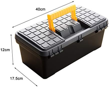 Кутии за алатки за алатки Koaius, двојна пластична алатка за складирање на делови со рачка со алатки за складирање со повеќе функции