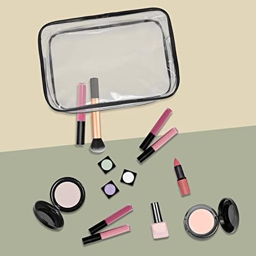 Мојад 2 Спакувајте Јасни Чанти За Шминка, Одобрена Тса Јасна Торба За Тоалети, Транспарентни Патни Торби За Тоалети Козметика, Водоотпорна