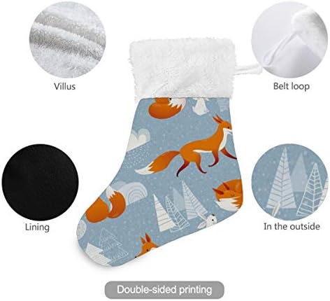 Алаза Божиќни чорапи Божиќ симпатични лисици и зајаци Класични персонализирани мали декорации за порибување за семејни сезонски празници