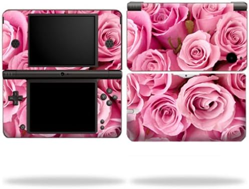 Moidyskins кожата компатибилна со Nintendo DSI XL налепници на налепници розови розови розови рози