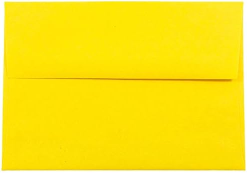 Светло сонце жолто A7 -100 Boxed 5-1/4 x 7-1/4 коверти за 5 x 7 покани свадби тушеви во заедници од галеријата на пликови