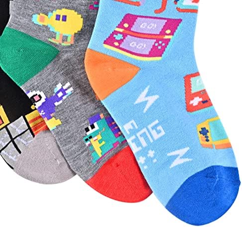 DSIA ZAMUR KIDS BOYS DIVES CREW COPRS 4-6 PACK + Подарок кутија, Нова фанки шарени чорапи со теле на дете од 4-12 години