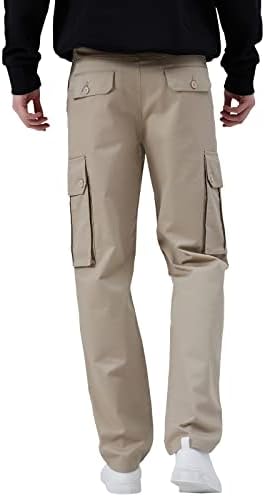 Машки карго панталони со машка машка машка со длабоки џебови