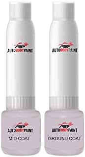 ABP Touch Up Basecoat Plus Clearcoat Plus Primer Spray Baint Комплет компатибилен со Gletcherweiss Pearl A1 Audi