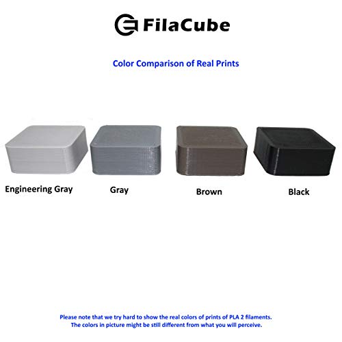 Филамент од црна PLA 1.75 - Filacube PLA 2 1.75mm 3D печатач Филамент пластично снабдување компатибилно со FDM печатење Ender Monoprice