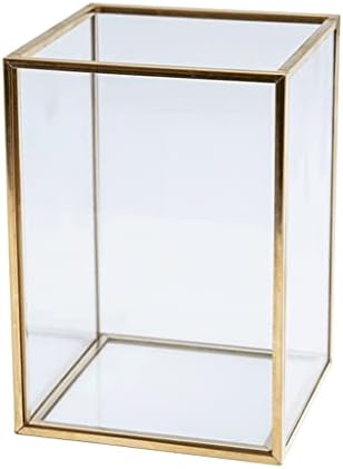 Тјлсс Козметичка Кутија За Складирање Златна Десктоп Стакло Накит Класификација Складирање Шминка Четка Организатор