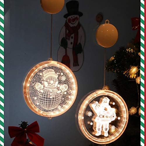 Z/A Light String Santa Claus Creative 3D висечки светла за декорација на простории за моделирање спална соба за одмор Прозорец Божиќни