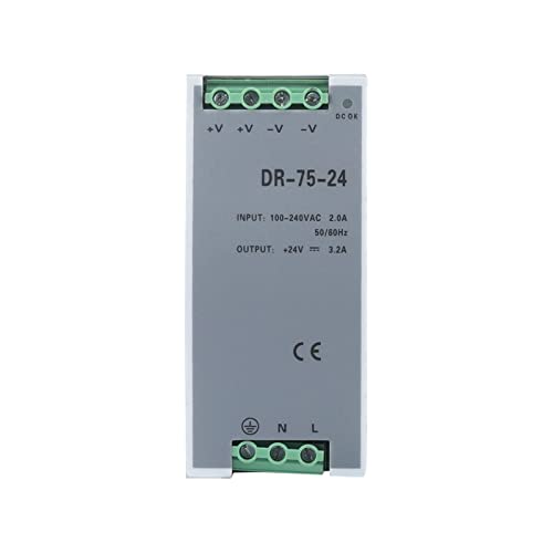 MAMZ LED дисплеј DIN DIN Rail Switching Enower Enter OutPut 24V Transformer DR-75-24, DR-75-24, DR-75-12, DR-120-12, DR-120-24, DRP-240-24