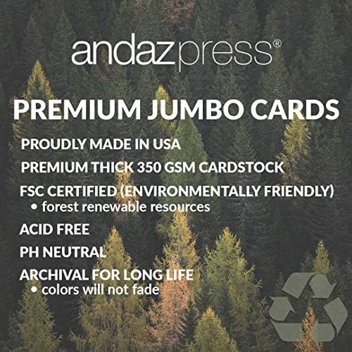 Andaz Press Смешна џамбо картичка за пензионирање со плик 8,5 x 11 инчи, честитка, јасно дека размислувавте само за себе.