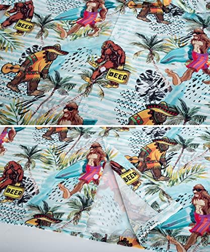 Микенко смешна хавајска кошула тропски краток ракав летен плажа копче надолу пиво bigfoot Хавајски кошули за мажи 3xl 4xl