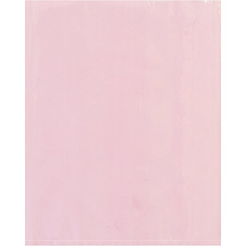 Анти-статички рамен поли поли торби, 9 x 12, розова, 1000/случај