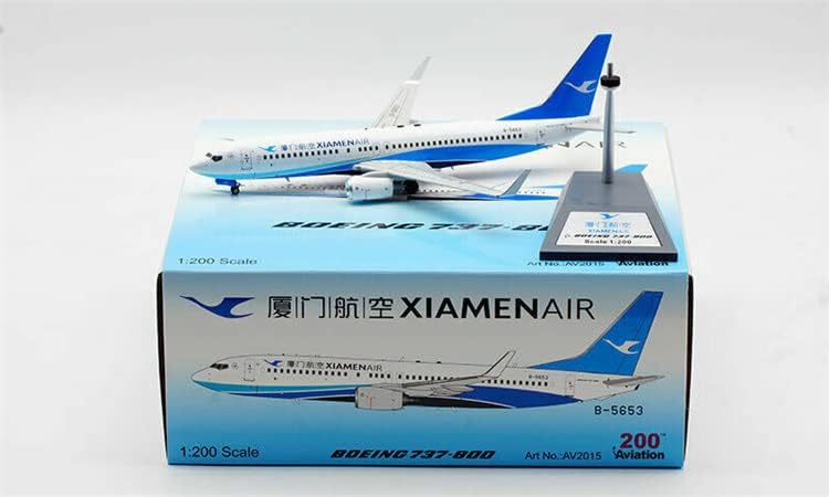 Авијација 200 Xiamen Airlines B737-800 B-5653 со Stand Limited Edition 1/200 Diecast Aircraft Prefuigled Model