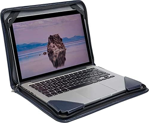 Брунел Сина Кожа Лаптоп Месинџер Случај-Компатибилен со Hp Probook 435 x360 G8 13.3