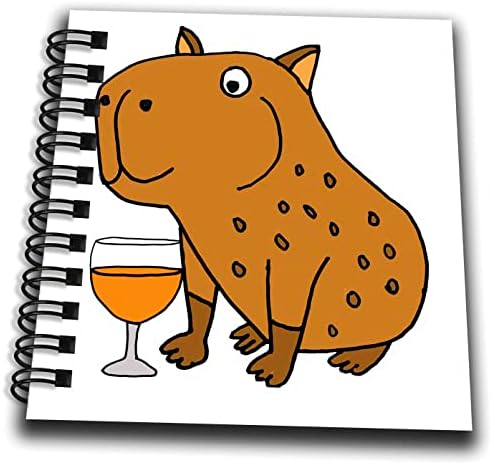 3drose Симпатична смешна Capybara Пиење коњак забава и мем -песна цртан филм - цртање книги