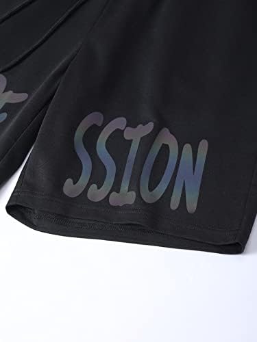Fioxa Облека со две парчиња за мажи кои рефлектираат букви графички мета и шорцеви