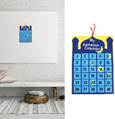 Амосфун еид Мубарак Украси За Дома 1 Компјутер Еднократно Одбројување Постер Декоративен Креативен Рамазан Календар
