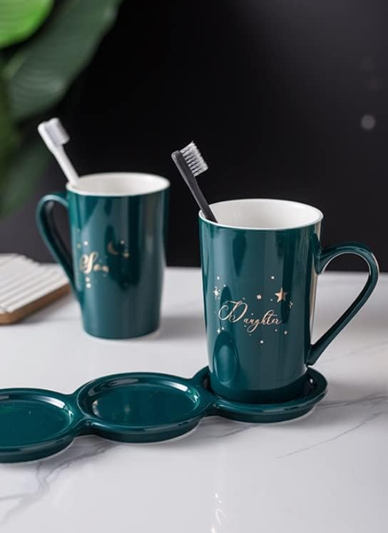 Wykdd нордиска чаша за миење на устата керамичка двојка чаша чаша за миење чаши сет за четка за заби чаша за заби цилиндер