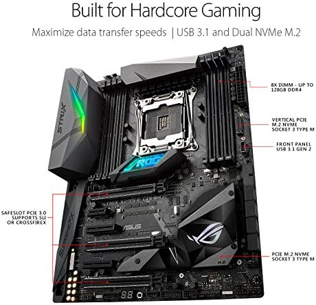 Asus Intel X299 Rog Strix X299 E-Gaming X299 Chipset LGA 2066 DDR4 SDRAM Матична плоча