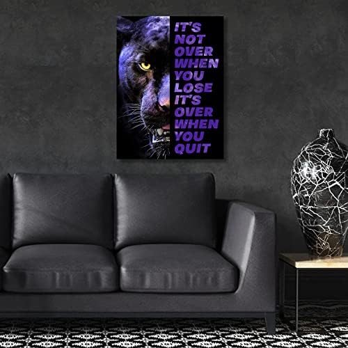 Инспиративна wallидна уметност на ГЕДНЗИБ за канцеларија мотивациска wallидна уметност за претприемач на црн пантер цитати платно wallидна уметност рамка wallидна уметн?