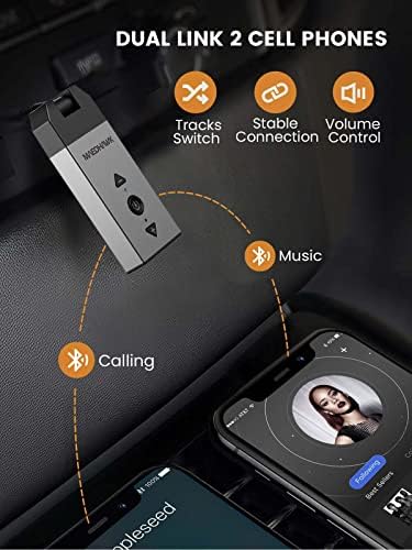 Bluetooth Aux Адаптер За Автомобил, Maedhawk Aux До Bluetooth 5.2 Аудио Приемник За Слушалки За Стерео Звучници За Автомобил Дома, Ротирачки
