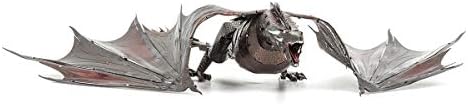 Фасцинации на метална земја Премиум серија Game of Thrones Drogon 3D Metal Model Model Bunder со пинцети