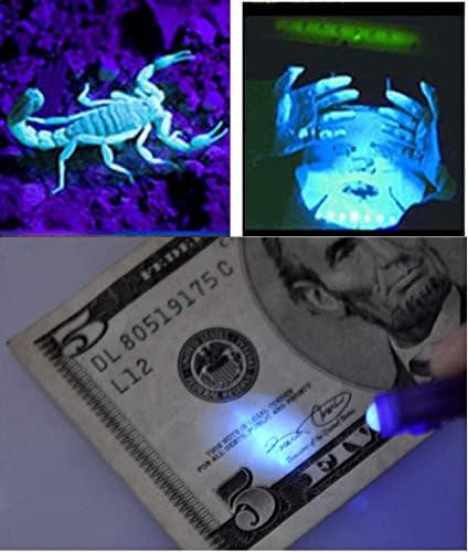 Raysoar (пакет од 100 Mini UV LED-лапнеж на ламби за клучеви, 395nm UV светлосни лапчиња, фенерче за клучеви на UV, UV-светло светло- UV светло