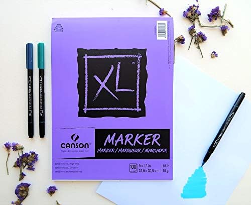 Canson XL серија маркер хартија, подлога за преклопување, 9x12 инчи, 100 листови - уметнички труд за возрасни и студенти